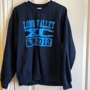 Navy Long valley sweater